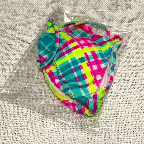 OP Bright Colored Triangle Bikini Top Sz S - Picture 8 of 8